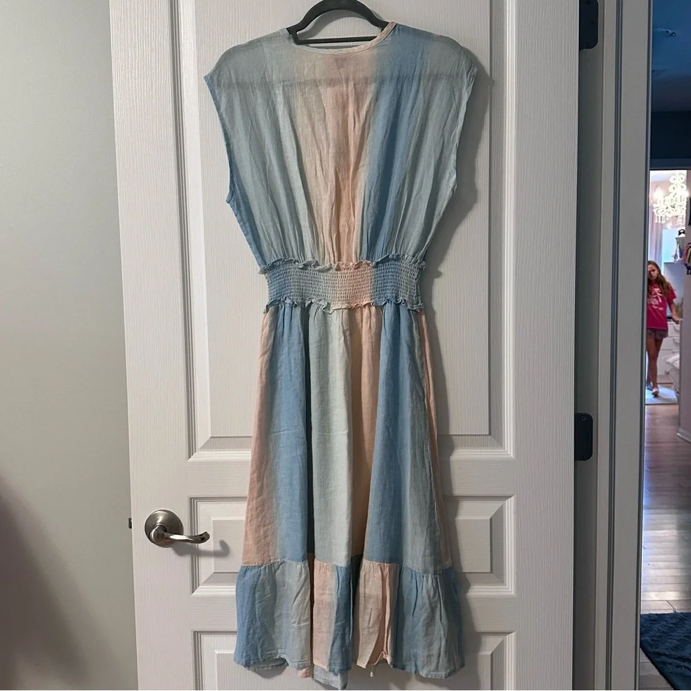 Rails • Ashlyn Sunset Gradient Dress • size Small • Linen • Midi • Pastel - Picture 6 of 8